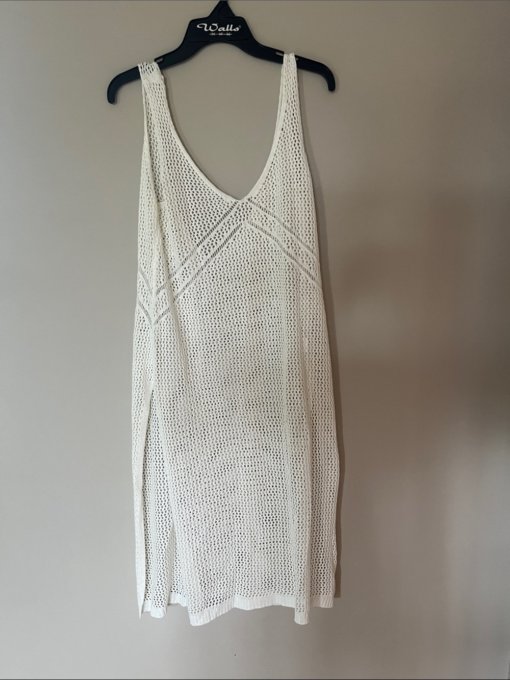 White Crochet Knit Cover-Up Dress